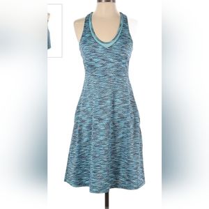 MPG Mondetta Performance Gear Travel Dress Size XL Built in Bra Racerback Blue